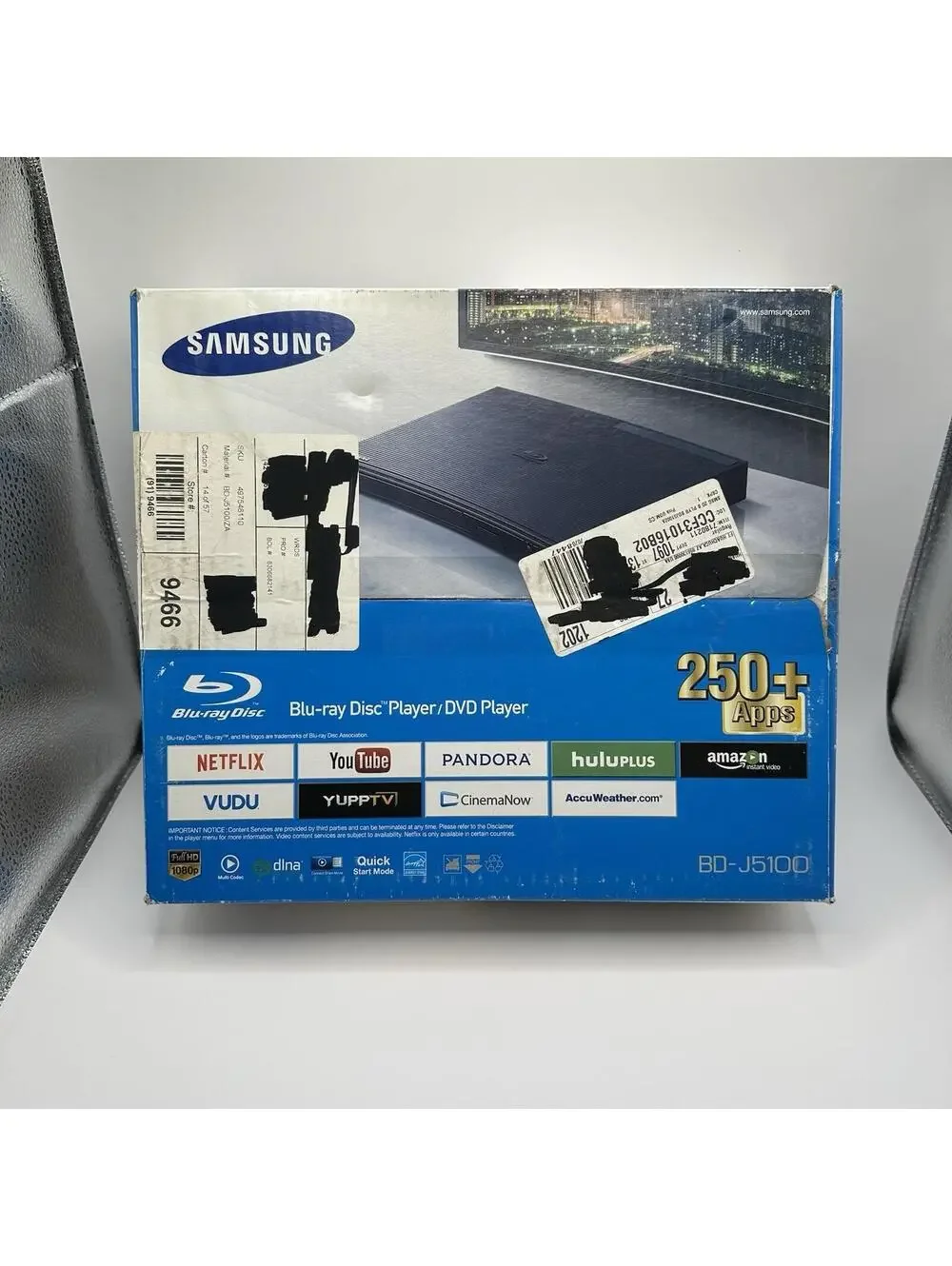 Samsung BD-J5100 Blu-ray DVD Player - Tested - No Remote